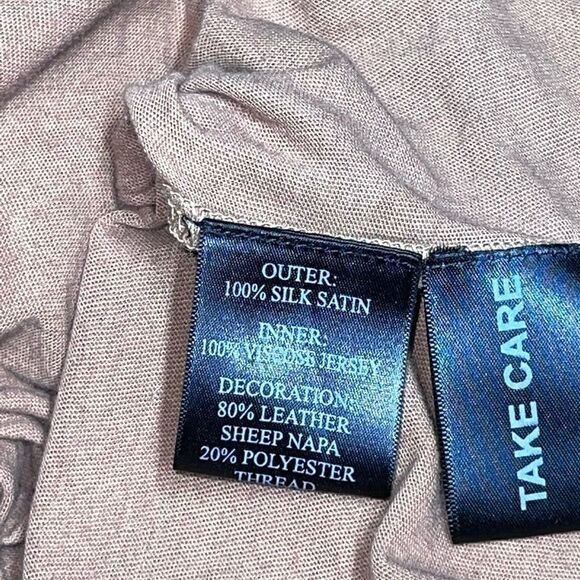 NWT Blank London Anthropologie Handmade Silk Leather Bodycon Dress Sz L $400 - Picture 5 of 7